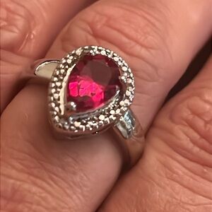 925 STERLING SILVER GEMSTONE RING SIZE 8.5
